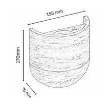 Wisp Travertine Curved Up or Down Wall Light in Natural