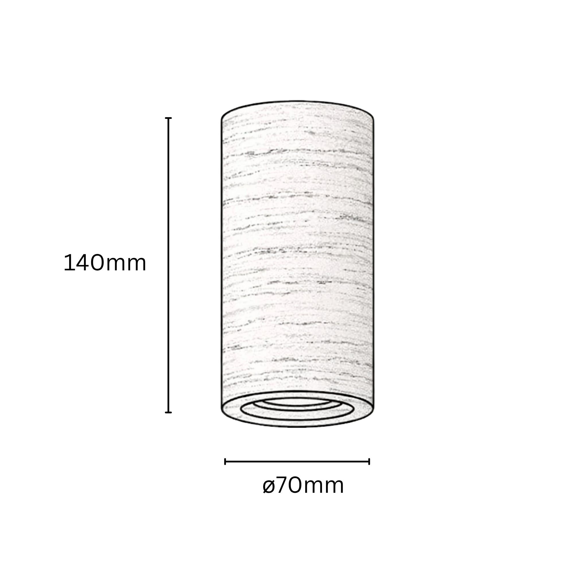 Wisp Travertine Surface Mounted Downlight Natural Stone