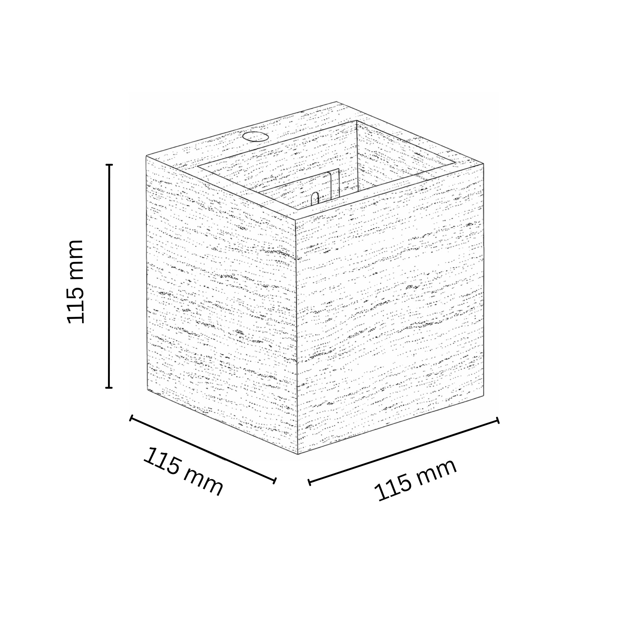 Wisp Travertine Cube Up/Down Wall Light Natural