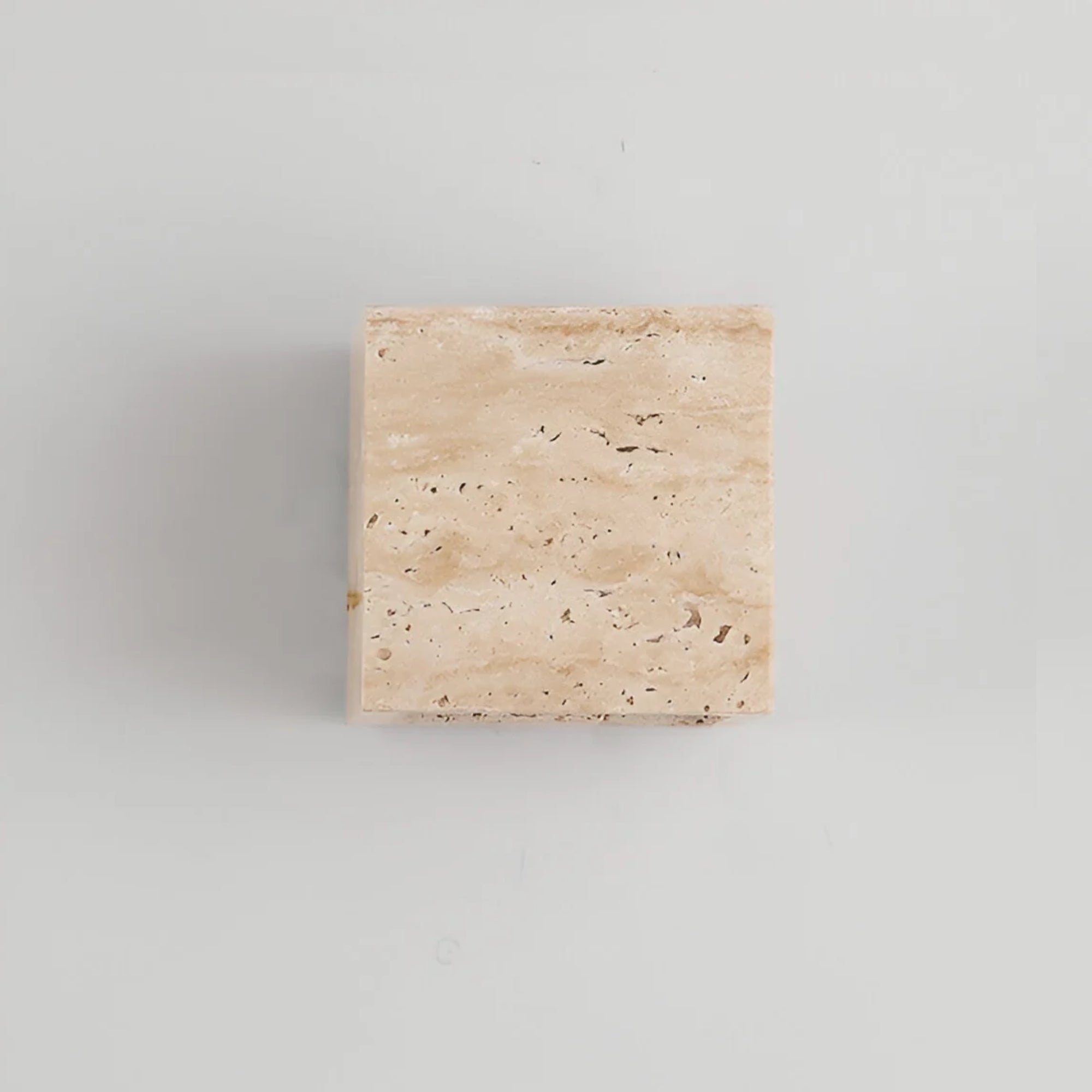 Wisp Travertine Cube Up/Down Wall Light Natural