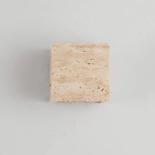 Wisp Travertine Cube Up/Down Wall Light Natural