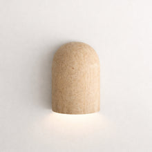 Wisp Travertine Curved Up or Down Wall Light in Natural