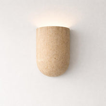 Wisp Travertine Curved Up or Down Wall Light in Natural