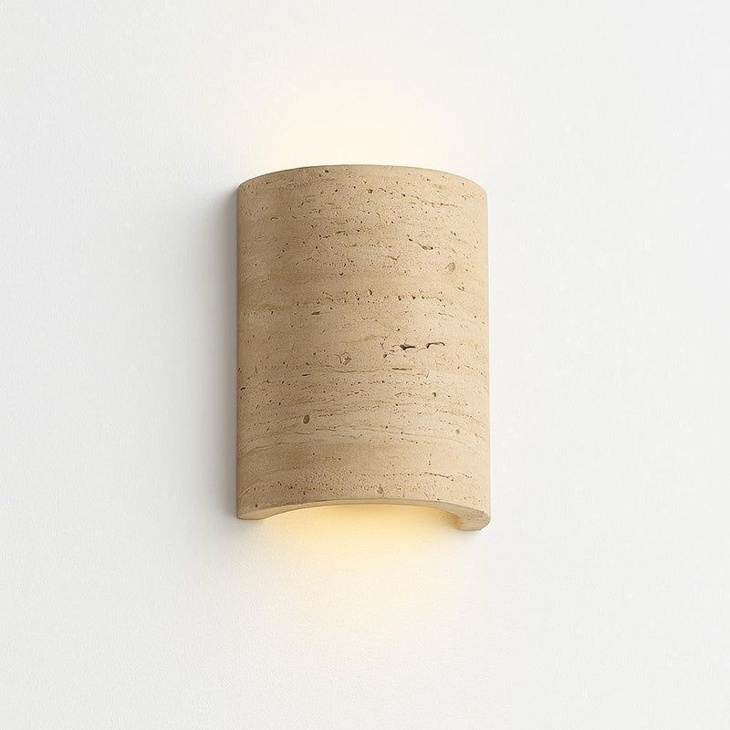 Wisp Travertine Up/Down Wall Light in Natural Stone