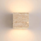 Wisp Travertine Cube Up/Down Wall Light Natural