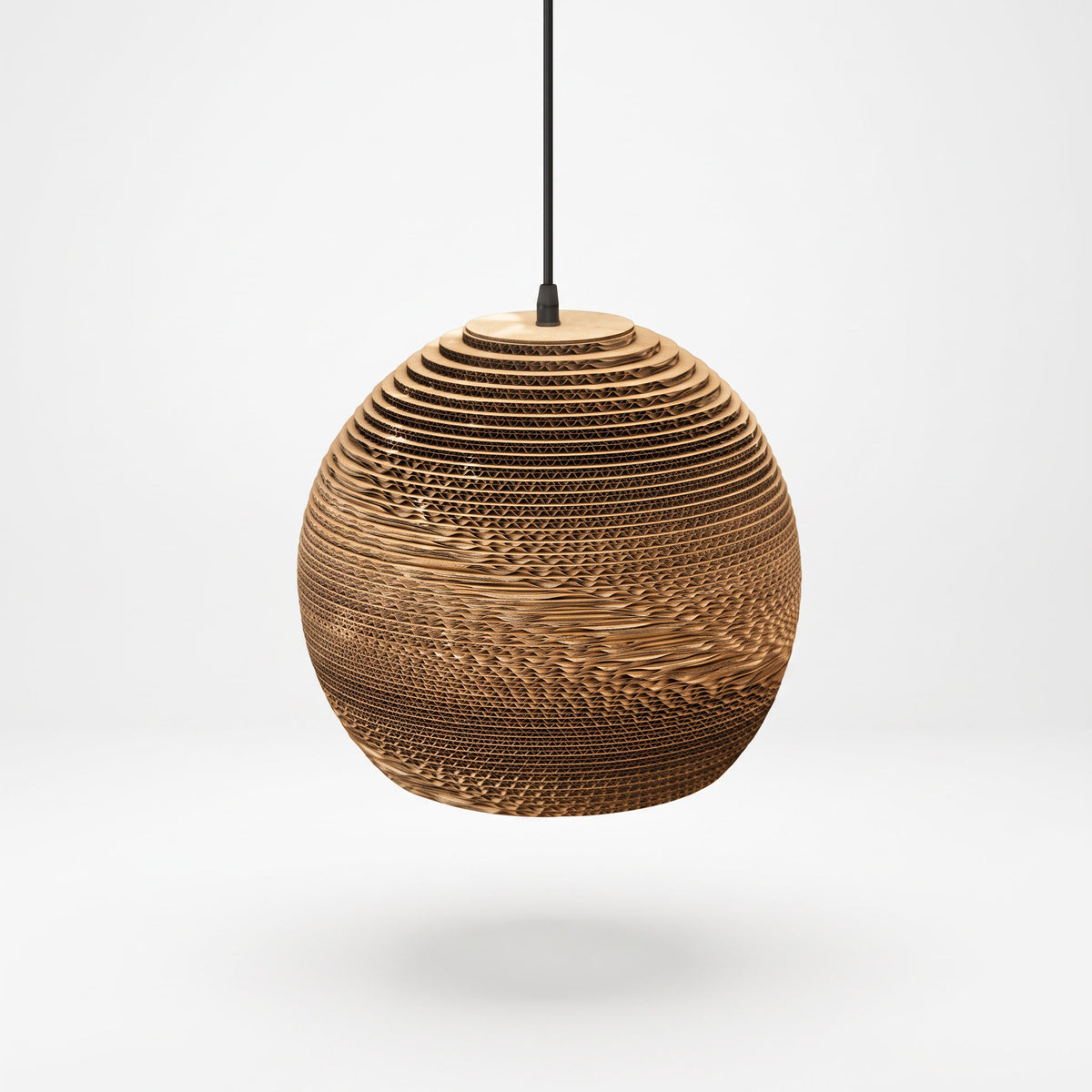 Zanora Round Recycled Cardboard Pendant Light