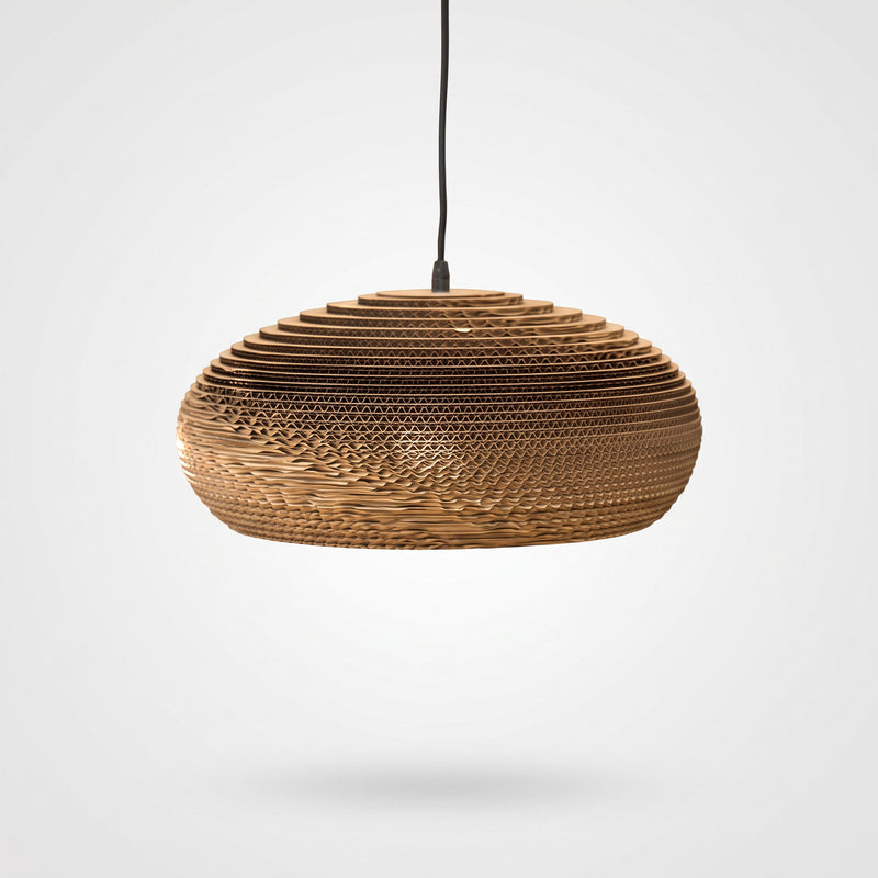 Zanora Oval Recycled Cardboard Pendant Light
