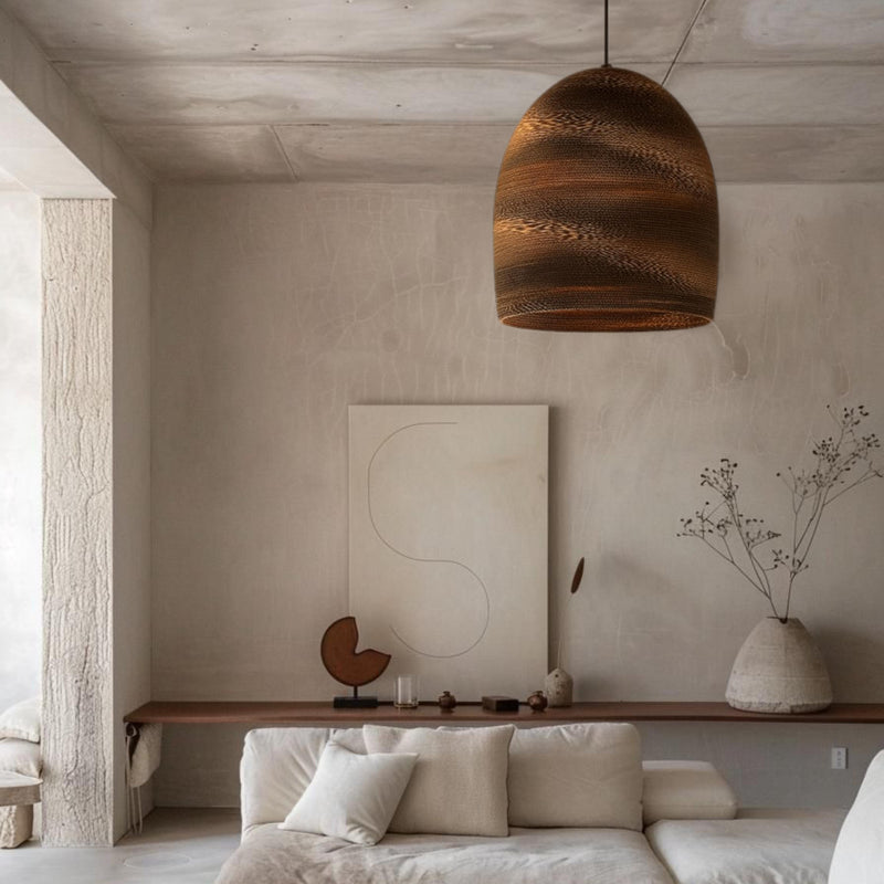 Zanora Recycled Cardboard Pendant Light Dome