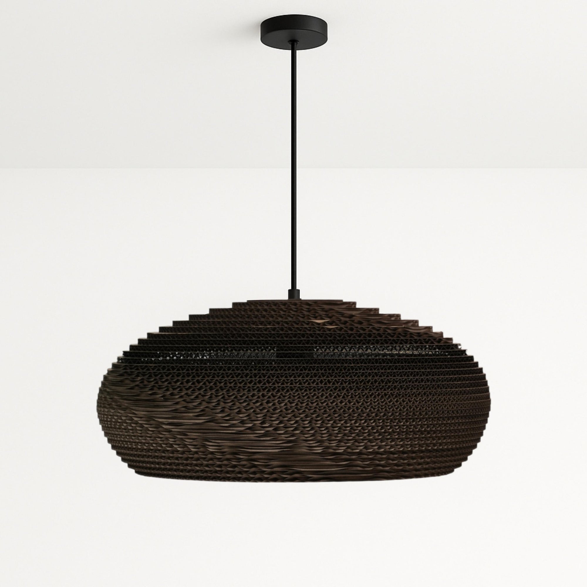 Zanora Recycled Cardboard Pendant Light Oval