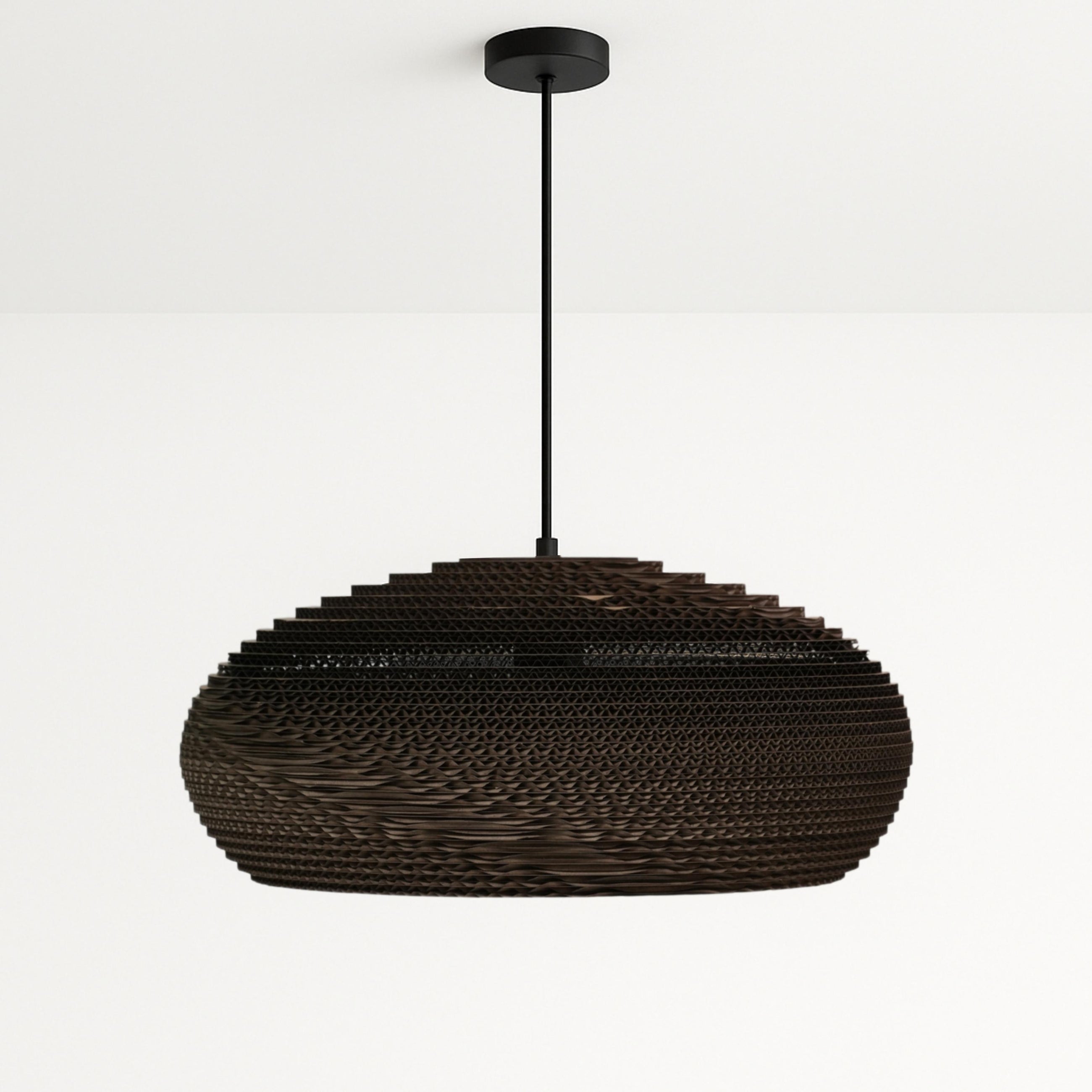 Zanora Recycled Cardboard Pendant Light Oval