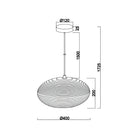 Zanora Recycled Cardboard Pendant Light Oval