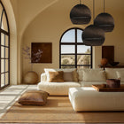 Zanora Recycled Cardboard Pendant Light Round