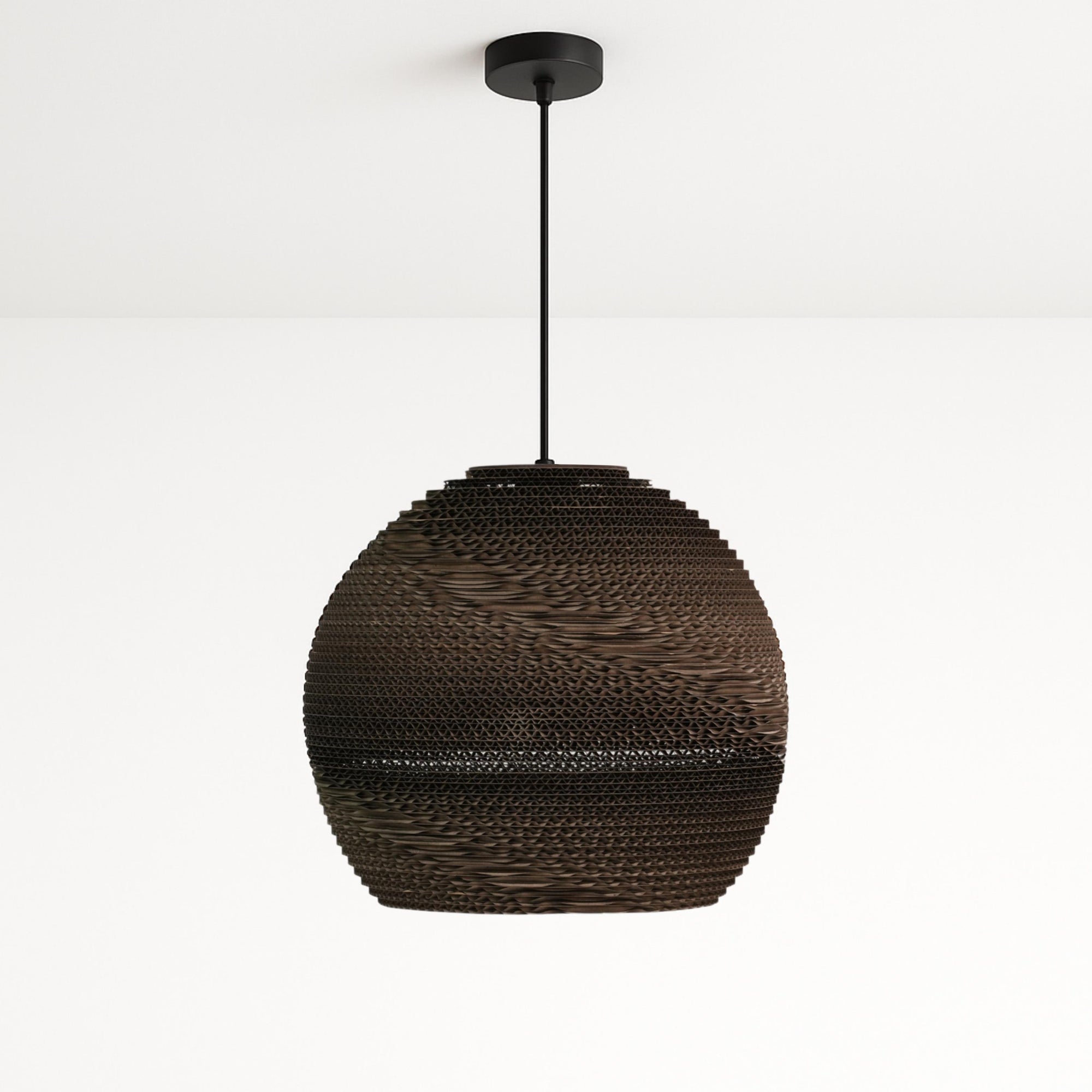 Zanora Recycled Cardboard Pendant Light Round