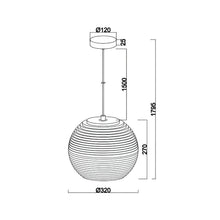 Zanora Recycled Cardboard Pendant Light Round