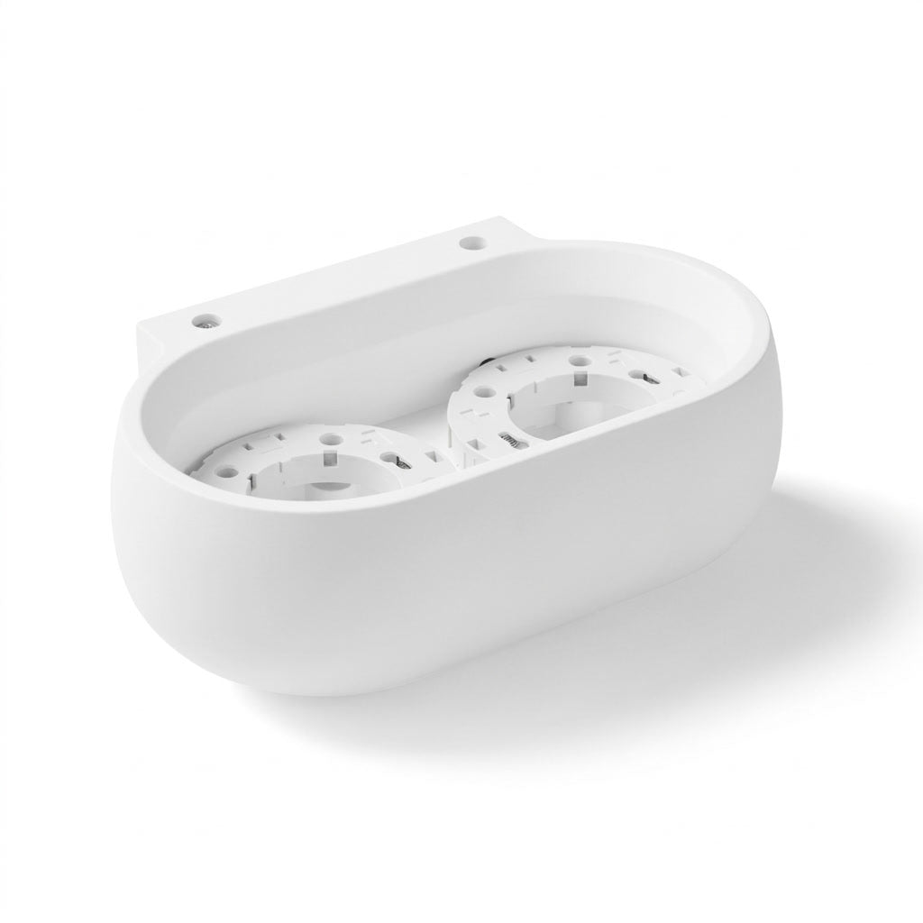 Zen White Plaster Double Wall Light 20w CCT Dimmable