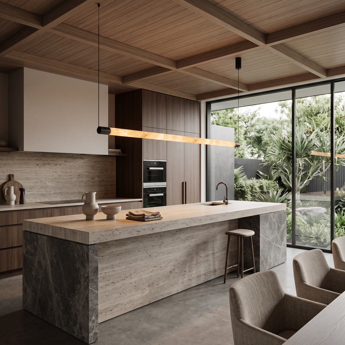 Sora Alabaster Linear Pendant Light