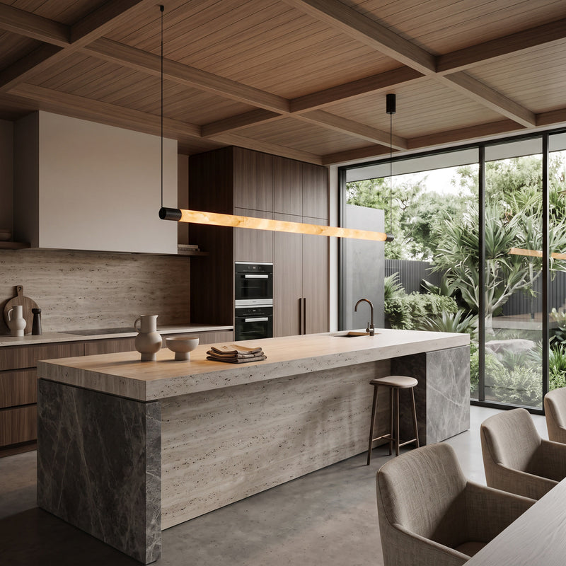 Sora Alabaster Linear Pendant Light
