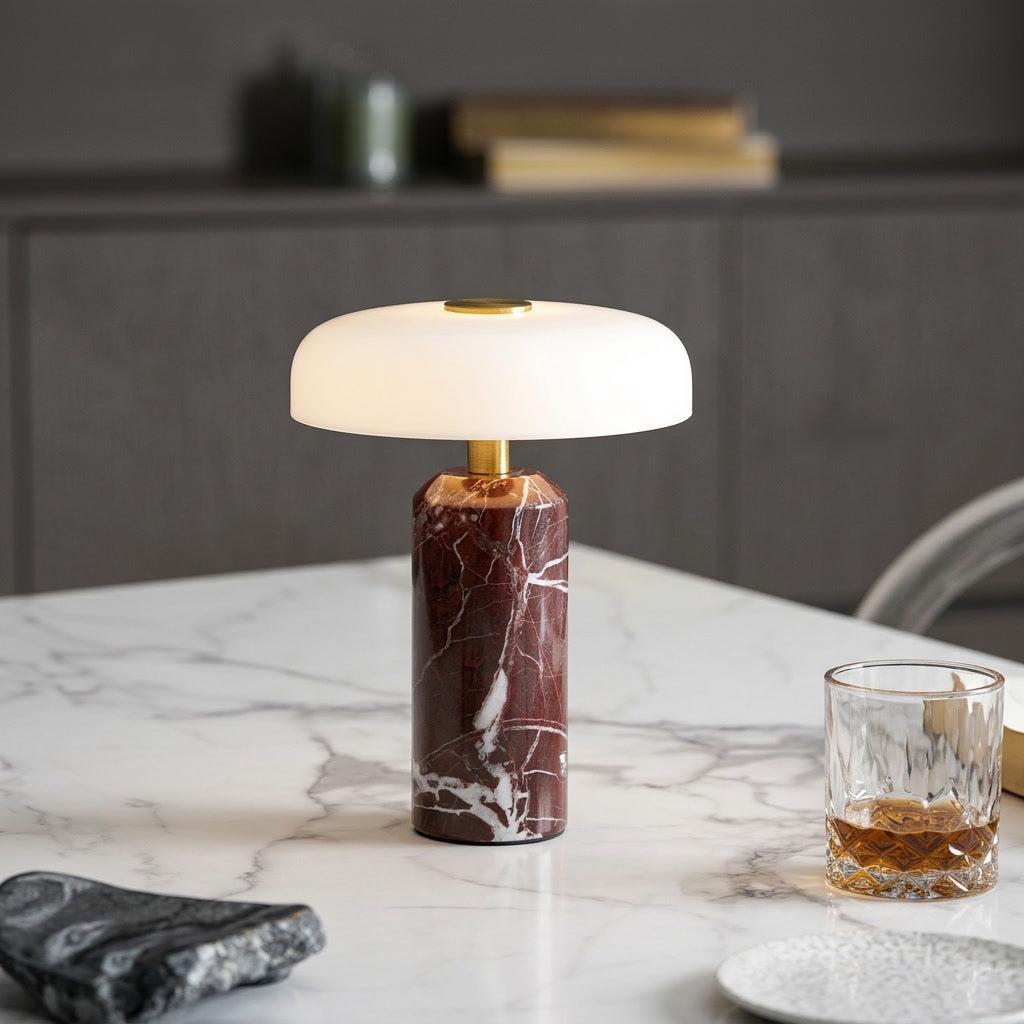 Avra Aubergine Marble Touch Table Lamp